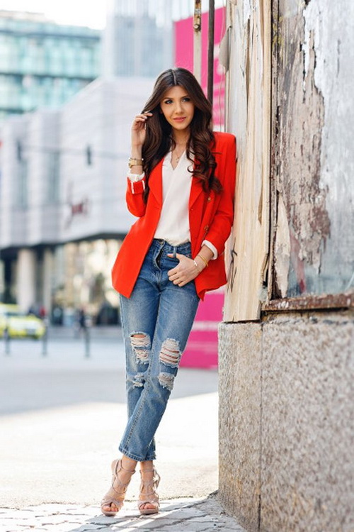 Лучшие комбинации с красным и белым пиджаком